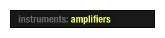   instruments: amplifiers